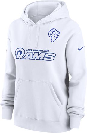 Nike Los Angeles Rams Alt Pack Club Nike Womens NFL Pullover Hoodie in White | 00Z510A9X-M5A