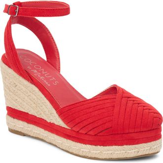 Matisse Footwear Becca Wedge Sandal in Red at Nordstrom, Size 10