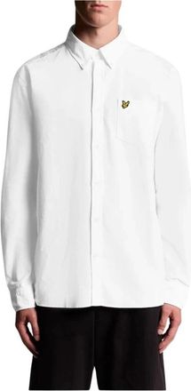Lyle & Scott Klassiek katoenen shirt met lange mouwen - Heren - Casual Overhemden - Wit - XL - Katoen - Overhemden
