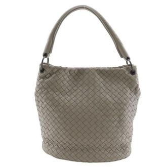 Bottega Veneta Pre-owned Bucket Bags, female, Gray, Size: ONE SIZE Pre-owned Bucket Bag