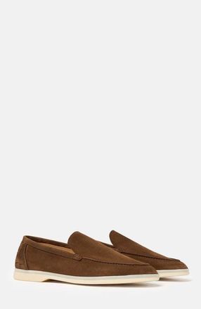 Scarosso Ludovico Woven Loafers in Chocolate - Suede at Nordstrom, Size 40.5