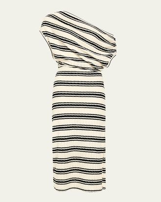 Ramy Brook Striped Chet Midi Dress