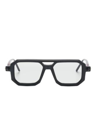 Kuboraum geometric-frame glasses - unisex - Acetate - 53 - Black