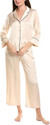 Natori 2Pc Satin Essentials Notch Pajama Set