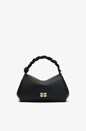 Ganni Black Very Bou Bag Grained in