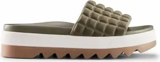 Cougar Womens Perla Embossed Lycra Slide Sandal In Olive