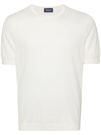 Drumohr Fijngebreid T-shirt - Wit