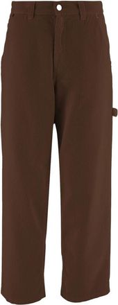 Haikure Ribbed Cotton Velvet Pants - Dames - Straight fit broeken - Bruin - W24 - Katoen - Broeken