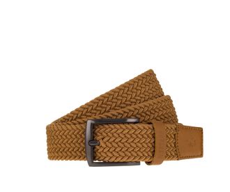 Mustang Stretchg&uuml;rtel MUSTANG, Herren, Gr. 11,5, middle braun, Materialmix, unifarben, G&uuml;rtel Stretchg&uuml;rtel, 3,5 cm, klassische geschw&auml;rzte Dornschliesse