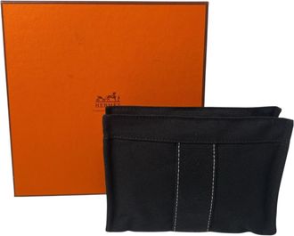Herm&egrave;s Black Cotton Pouch (Pre-Owned)