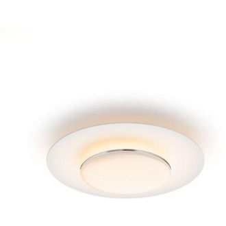 Philips Illuminazione - Plafoniera led a soffitto, diametro 40 cm, 2700 k, 30 w, dimmerabile, bianco/cromo 929003315701