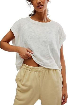 Free People Movement My Time T-Shirts Womens Clothing White : LG (Womens 12-14), Cotton/Polyester