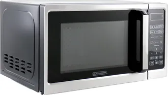 Black+Decker 700W Digital Microwave Oven With Turntable in Stainless Steel
