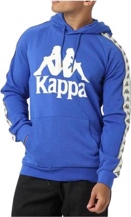 Kappa Zwart Wit Antiek Katoen/Polyester Sweatshirt - Heren - Hoodies - Blauw - L - Katoen - Hoodies & sweatvesten