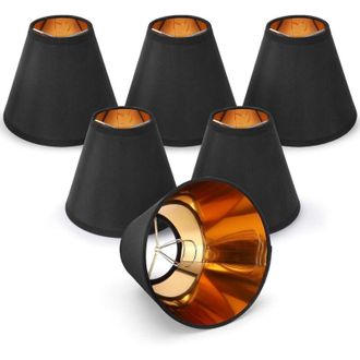 OEM Juego De 6 Pantallas Peque&ntilde;as Con Clip, 7 Cm X 15 Cm X 12 Cm. Pantallas Para L&aacute;mparas De Ara&ntilde;a, De Mesa Y De Pared. -crezuo