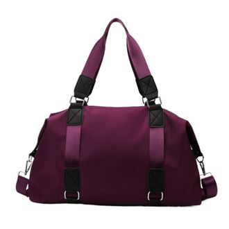 Generic Large Gym Bag with Wet Dry Compartment | Sport Duffel,Compatible For Women Men | Travel Tote(PURPLE)