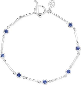 Dower & Hall sapphire dewdrops link bracelet - Silver