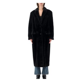 Stand Studio Emmie Fur Coat - - Jackets - Donna - Nero - S