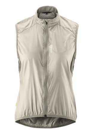 Gonso Funktionsweste GONSO Road Vest Wind W, Damen, Gr. 34, grau (hellgrau), 100% Polyester, Westen Funktionsweste, Damen Weste, atmungsaktive Radweste, lei
