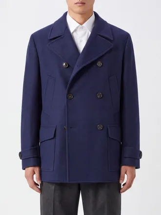 Brunello Cucinelli Caban doppiopetto in pura lana merino con rever