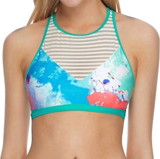 Body Glove Fearless High Neck Bikini Top In Dreams