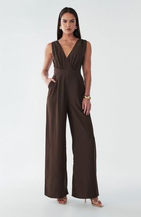 BWLDR Parker Jumpsuit in Chocolate at Nordstrom, Size 6