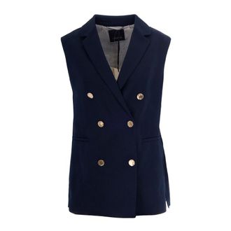 Max Mara Vests, female, Blue, Size: 2XS Bird Gilet