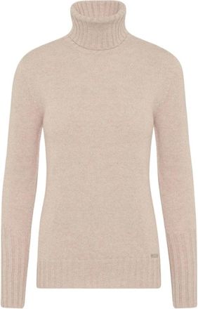 Kiton Zachte Kasjmier Trui met Hoge Hals - Dames - Cashmere truien - Bruin - S - Kasjmier - Truien & Vesten