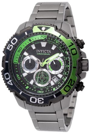 Invicta TI-22 49494 Herenhorloge - Quartz Uurwerk - Titanium met Zwarte Wijzerplaat - 48 mm