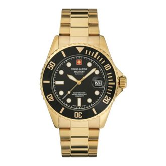 Swiss Alpine Military 7053.1117 Horloge - Heren - Accessoires - Geel - Maat: ONE Size