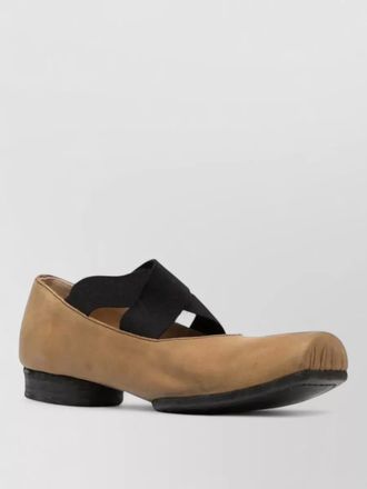 Uma Wang ballet flats calfskin suede crisscross straps