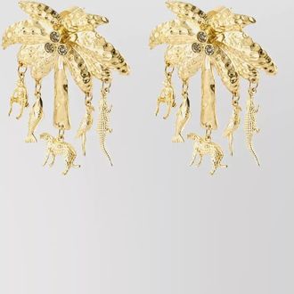 Jacquemus rhinestone-embellished palm drop earrings