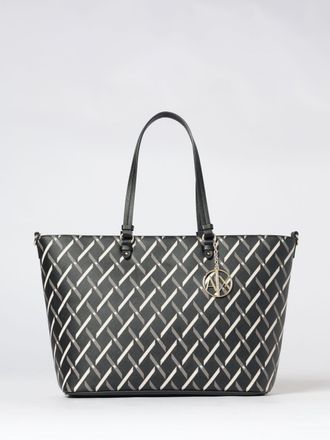 A|X Armani Exchange Borsa in pelle sintetica con logo stampato all over