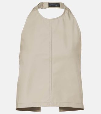 Wardrobe.NYC Halterneck cotton-blend top