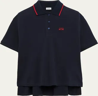 Loewe Trapeze Short-Sleeve Polo Shirt