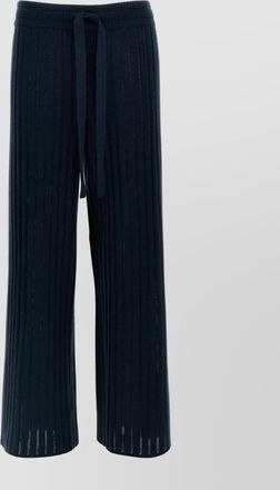 Eres wide leg ribbed elastic waistband trousers