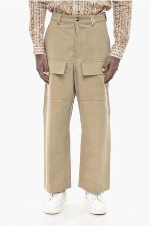 Valentino Cotton Cargo Pants with Maxi Front Pockets size 46