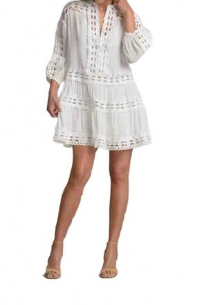 Elan Collard Mini Dress In White