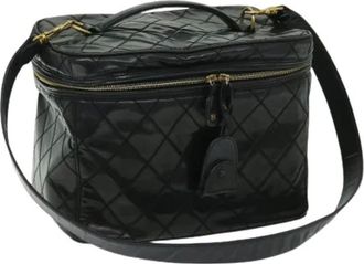 Chanel Pre-owned Handbags, female, Black, Size: ONE SIZE Pre-owned Vintage Cosmetic Pouch