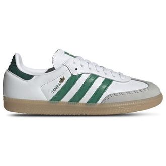 adidas Womens Originals Samba OG - Shoes Ftwr White/Bold Green Size 05.0