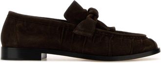 Bottega Veneta Dark Brown Suede Astaire Loafers
