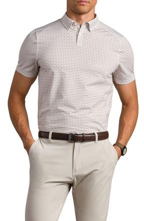 Rhone Commuter Foulard Performance Polo in Bone Foulard at Nordstrom, Size Xx-Large