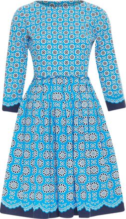 Oscar De La Renta geometric floral print cotton dress