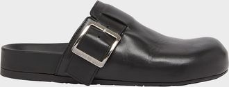 Loewe Leather Buckle Mules