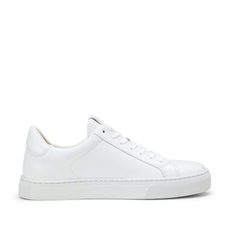Marc O'Polo White Agar Minimalist Lace-Up Leather Sneakers