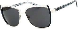 Bebe BB7249 040 Womens Sunglasses Silver Size 57