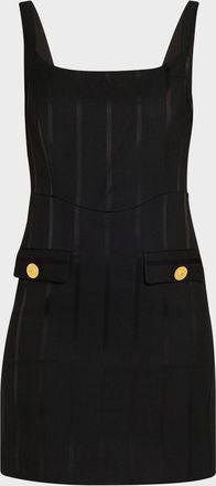 L'agence Helen Striped Satin Corset Mini Dress