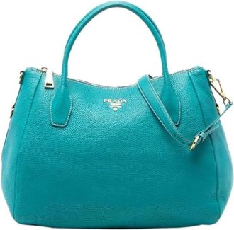 Prada Pre-owned Handbags, female, Blue, Size: ONE SIZE Pre-owned Satchel