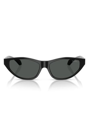 Versace 55mm Cat Eye Sunglasses in Black at Nordstrom