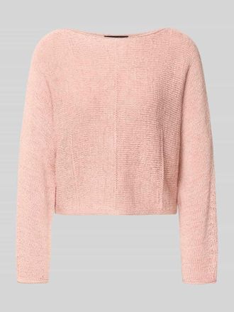 Oui Strickpullover mit U-Boot-Ausschnitt in Rosa, Gr&ouml;&szlig;e 34